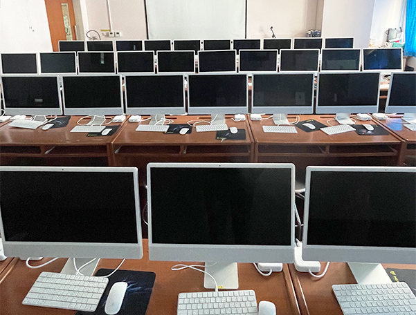 Computer lab in Bangkok equipped for ICT classes with individual workstations